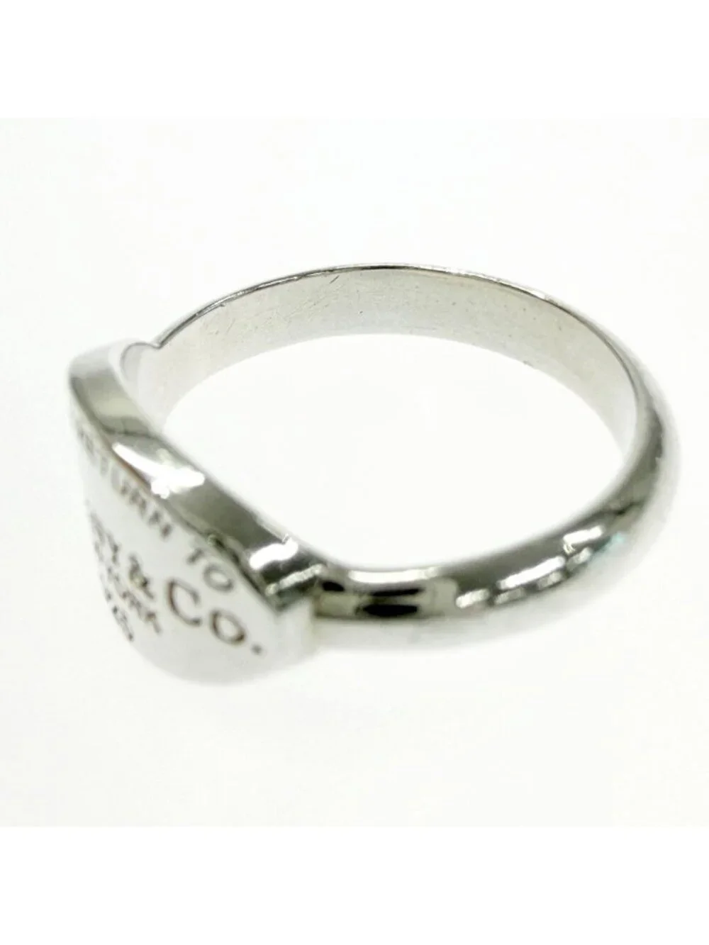 Tiffany & Co Silver Return to Tiffany Oval Tags Ring